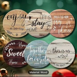 Coaster 6 piece set farmhouse wooden